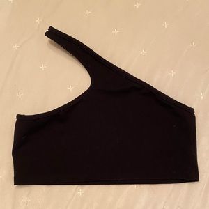 Adika black one shoulder top